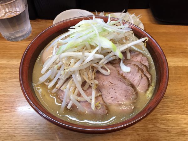 「ちゃーしゅー味噌らーめん(味玉+ねぎ+にんにく+もやし大盛り)」@味噌っ子 ふっくの写真