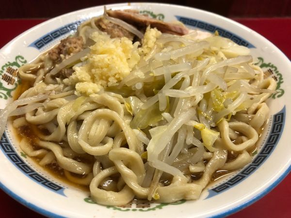 「小ラーメン＋ニンニク」@ラーメン二郎 目黒店の写真