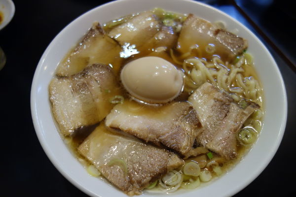 「正油チャーシュー麺＋味玉」@喜多方ラーメン 来夢 郡山横塚店の写真