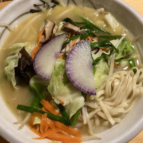 「たんめん（平打ち麺）」@自然派ラーメン 花の季の写真