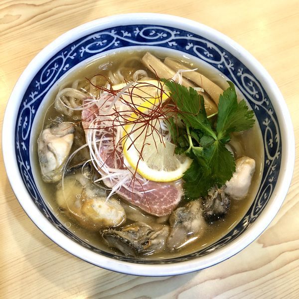 「【限定①】冷製牡蠣そば ￥880」@寿製麺よしかわ 坂戸店の写真