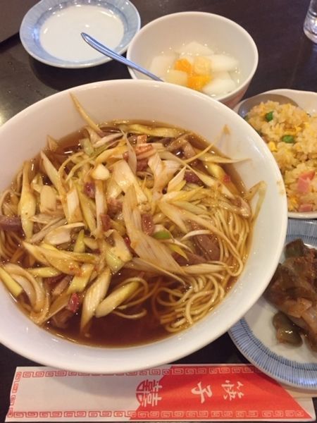 「ネギ叉焼タンメン＋半炒飯 756円」@山東 1号店の写真