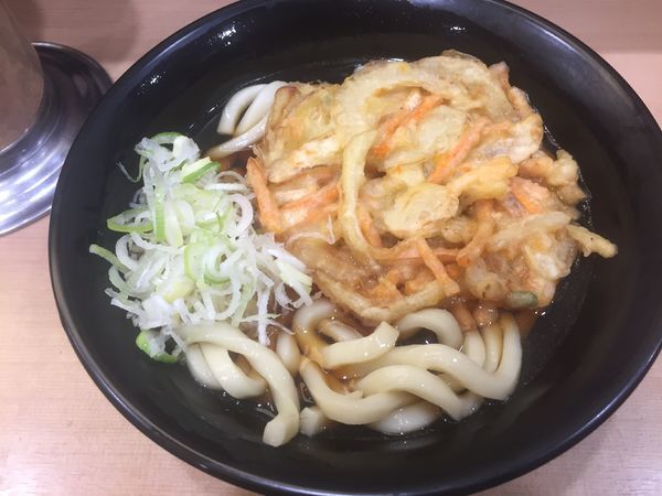 「かき揚げうどん¥400」@そば処中山道 エキュート大宮ノース店の写真