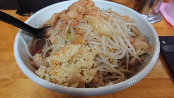 「SSラーメン大 ニンニクマシ」@地鶏ラーメン 赤大屋の写真