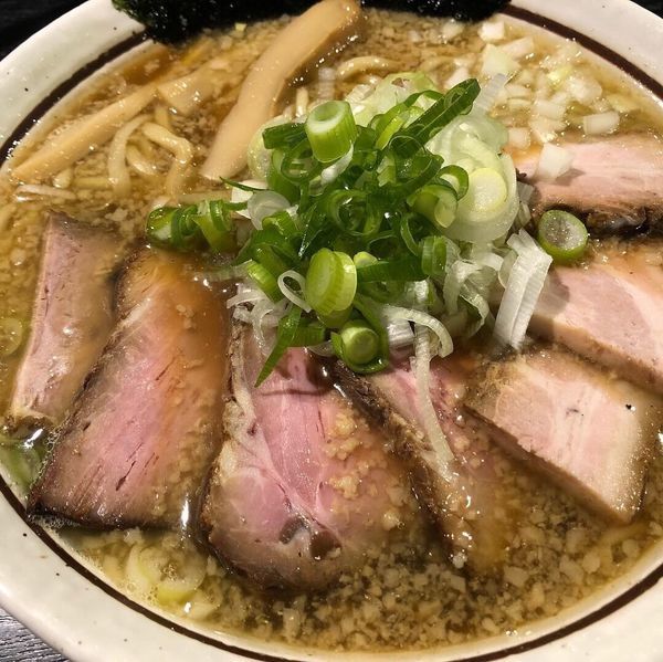 「煮干しそばType-S 中盛り800円 焼豚250円 ビール50」@BASSO ドリルマンの写真