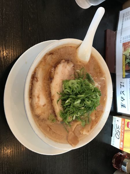 「こく旨こってりらーめん + 半チャーハン」@江どめ屋の写真