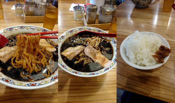 「ブラック(麺量200㌘)+肉みそ付ごはん(￥800+100)」@くじら食堂 nonowa東小金井店の写真