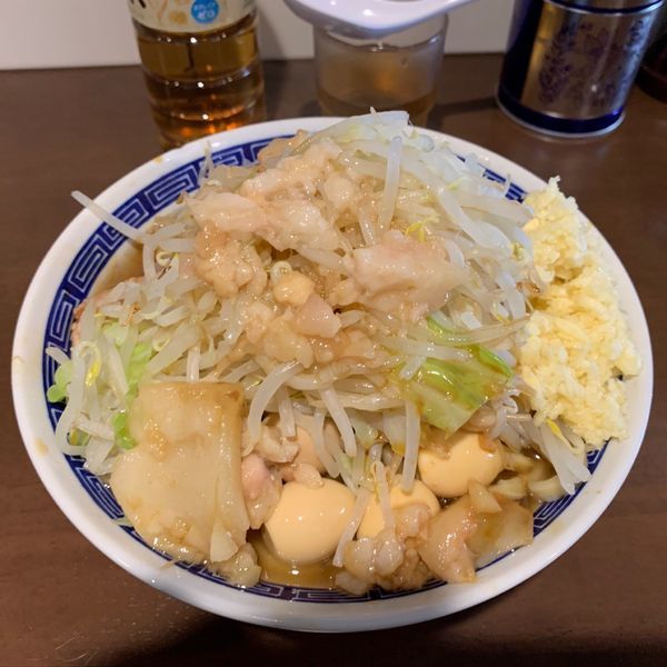 「ラーメン 肉増し ウズラ、全マシ」@ラーメン ゼンゼンの写真