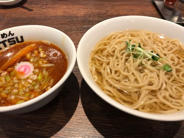 「辛味つけ麺（あつもり）」@つけめんTETSU 壱の木戸 水戸店の写真