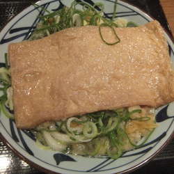 かけうどん並290円＆きつねあげ130円