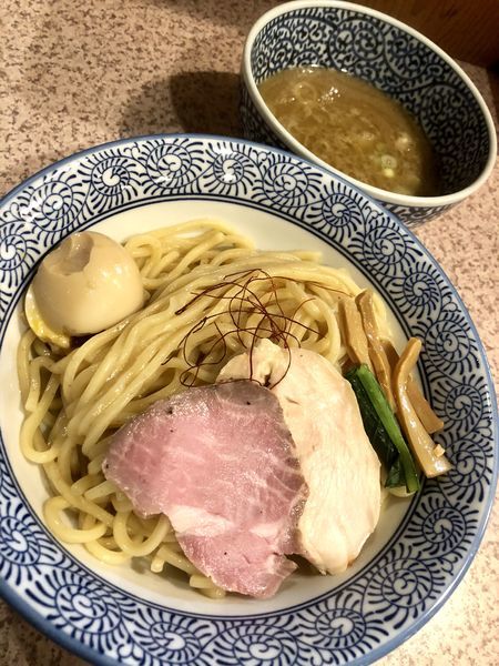 「【限定】鯛白湯つけそば 中 ￥820」@麺処 かつ善の写真