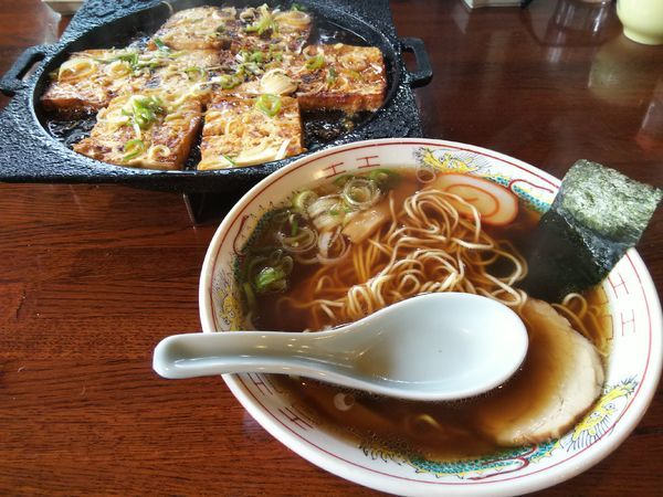 「中華そば　＋鉄板焼きどうふ」@国八食堂の写真