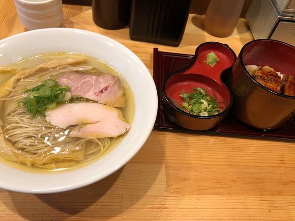 「塩そば、ひつまぶしセット」@自家製麺 竜葵の写真