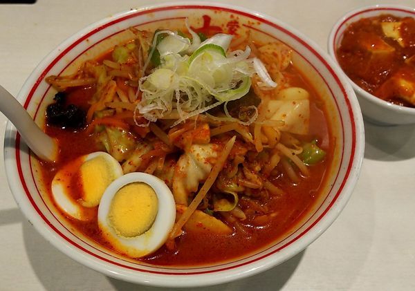 「五目味噌タンメン&麻婆単品」@蒙古タンメン 中本 川越店の写真