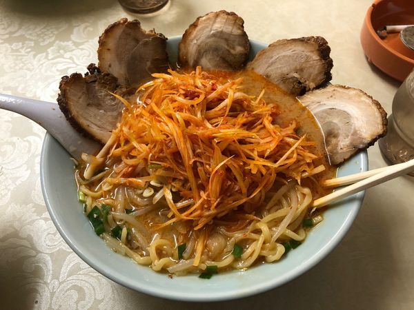 「ねぎみそチャーシュー麺」@くるまやラーメン 袖ヶ浦店の写真