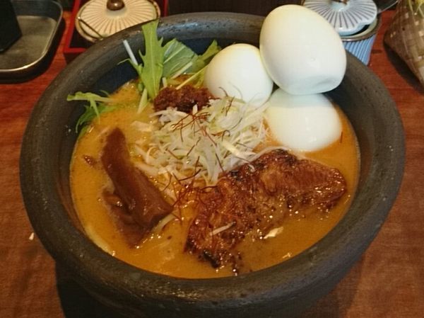 「海老ポタらぁめん」@俺の創作らぁめん 極や 上野広小路店の写真