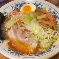 中華そば　550円＋温野菜　100円