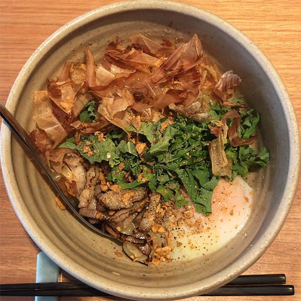 「まぜ麺 ベーコンエッグ」@Tunaholic Tokyoの写真