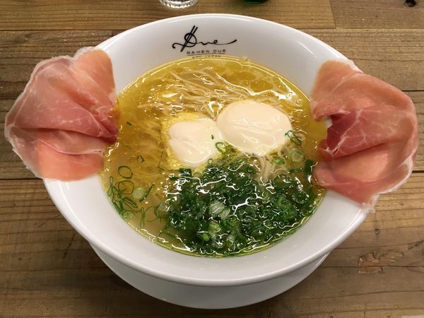 「らぁ麺生ハムフロマージュ～リゾット用ご飯付き〜」@Ramen ドゥエ Edo Japanの写真