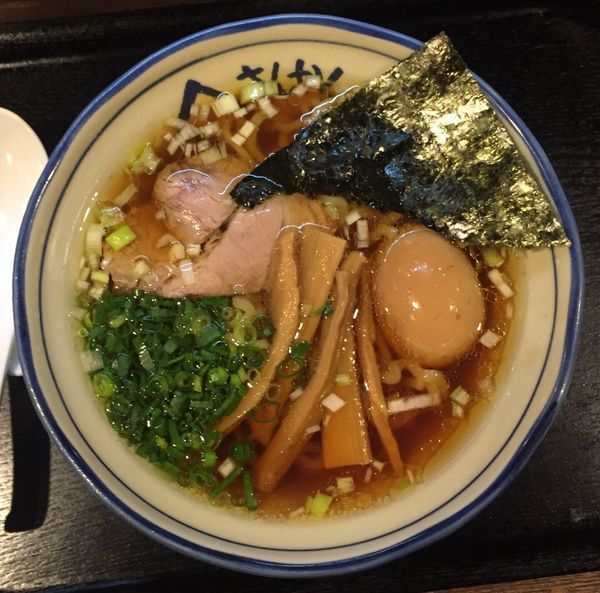 「中華そば煮玉子入り750円」@さんかくの写真