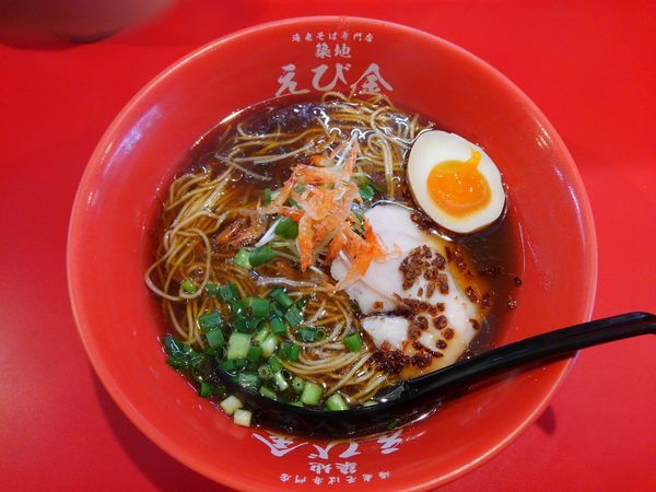 「海老そば830円〆の雑炊(サービス)」@海老そば専門店 築地 えび金の写真