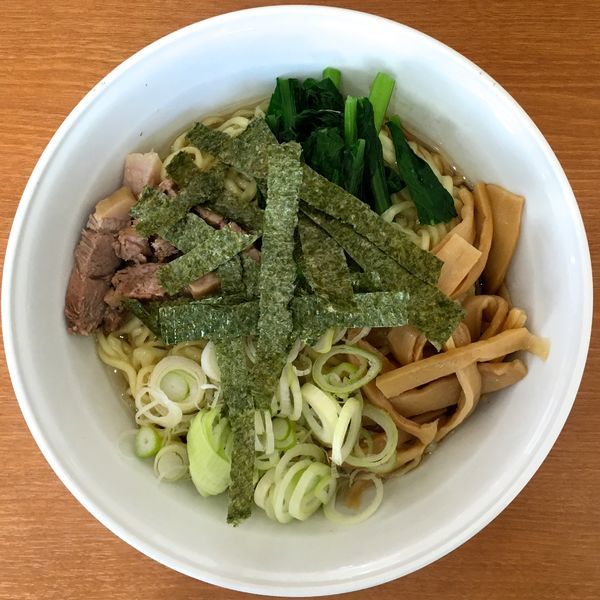 「プレミアムモルツ中ジョッキ→まぜそば大盛」@中川家の写真