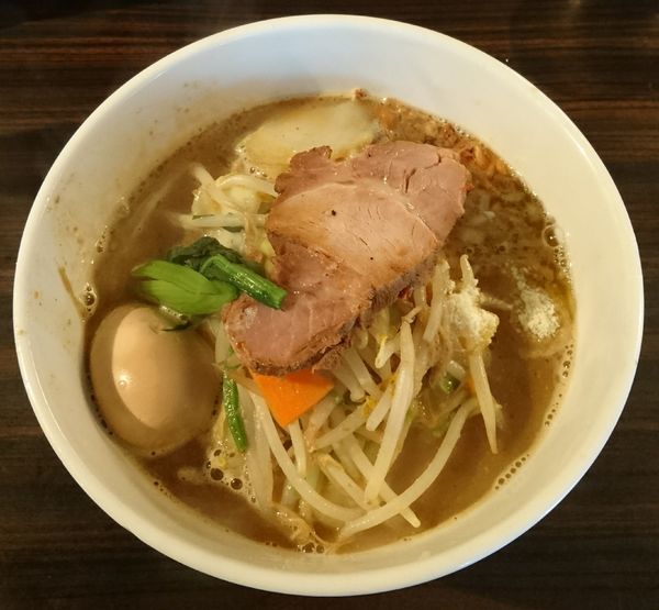 「ベジ味噌＋味付煮卵」@麺や 豊の写真