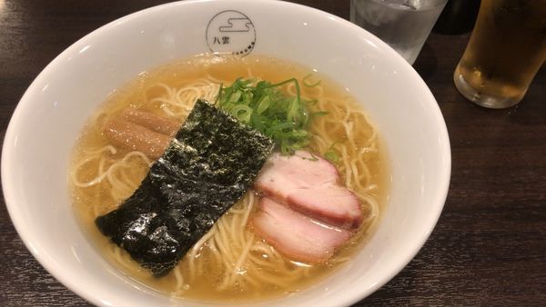 「支那そば（白だし）＋ビール」@八雲の写真