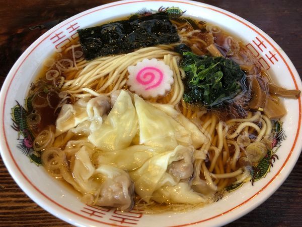 「醤油ワンタン麺750円」@水戸中華そば むじゃき食堂の写真