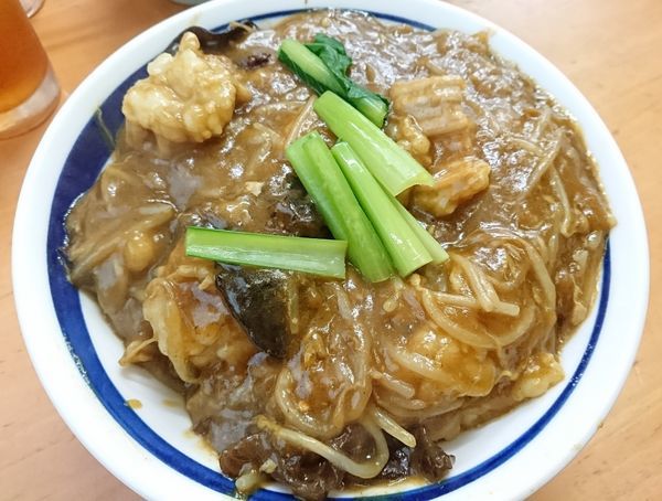 「【11月限定】ゴールデンシマ腸＆モヤシ餡掛け（D）揚げ麺変更」@MENYA 食い味の道有楽の写真