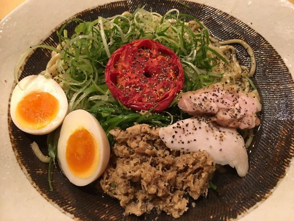 「地鶏和えそば」@饗 くろ㐂の写真