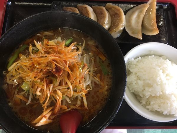 「ネギ味噌ラーメンセット」@龍のしょく堂の写真