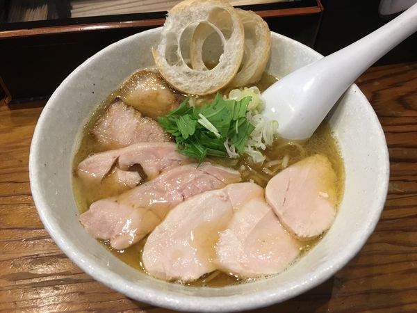 「塩ミックス＋節オイル＋〆のすっぱ雑炊」@らーめん専門 和海の写真