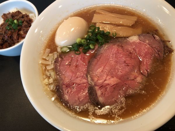 「特製牛そば＋牛すじご飯(小)」@麺牛 ひろせの写真