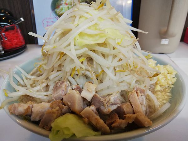 「【限定】イチローラーメン　中盛　※野菜増し、にんにくあり」@麺屋 壱の写真