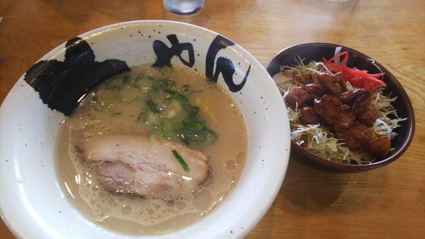 「塩ラーメン(トンテキ丼のセット)」@ラーメン ちゃん 朝日本店の写真