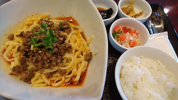 「汁なし坦坦麺セット(ランチ950円)」@仙丹坊 秋葉原店の写真