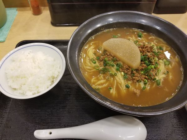 「和風カレーらーめん(大盛り)＋小ご飯」@さぬきうどん さいかの写真