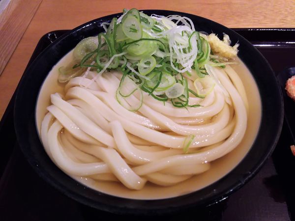 「ひやあつ￥530＋紅ショウガ（天ぷら）￥130」@手打ちうどん いわしやの写真
