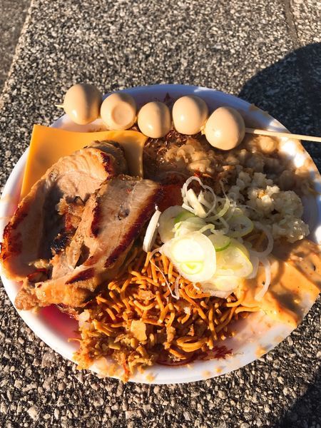 「ハイマウント まぜそば＋うずらまん」@中華蕎麦とみ田 富田治PRESENTS 松戸ラーメンサミット 2018の写真