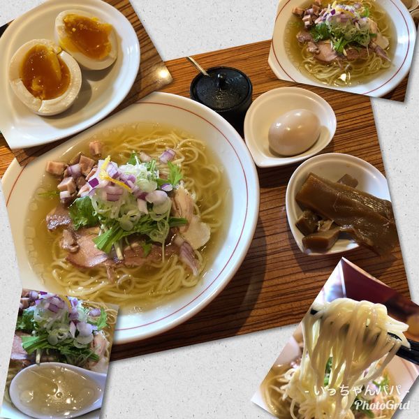 「未レポ）冷塩煮干しそば750円 味玉120円 メンマ100円」@niboの写真