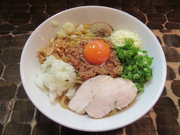 「限定　福来麺の鶏まぜそば（８５０円）」@つけめん・らーめん活龍 本店の写真