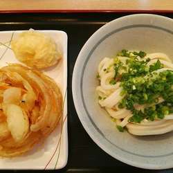 ひやうどん1玉＋かき揚げ＋半熟玉子天