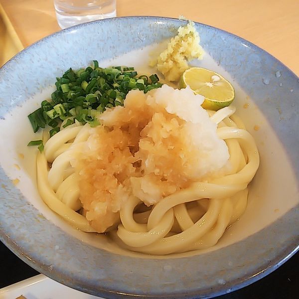 「しょうゆうどん1玉＋かしわ天」@讃岐うどん 條辺の写真