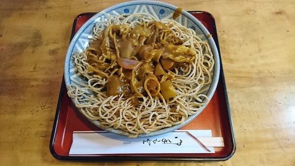 「あげそばカレー　５００円」@そば処 柳家（きそば やなぎ家）の写真
