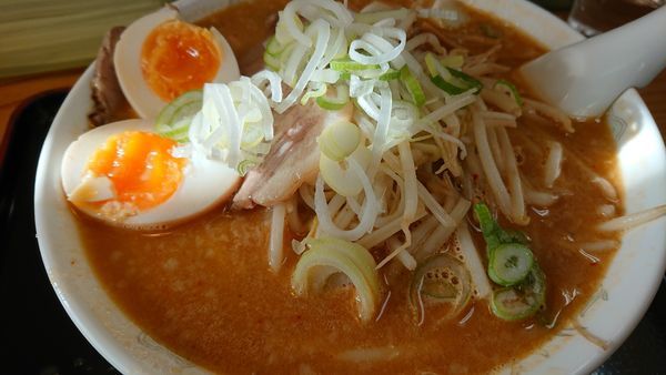 「味噌ラーメン（大盛）＋玉子」@北海とんこつらーめん 純輝 白井店の写真