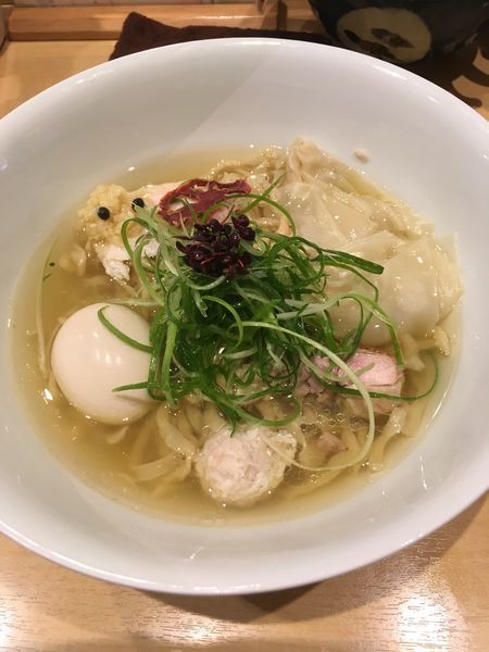 「特製塩そば手もみ麺（1300円）」@饗 くろ㐂の写真