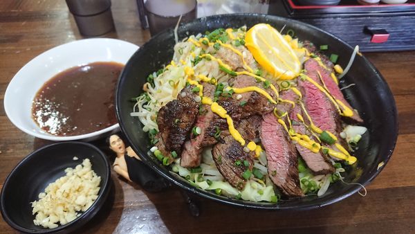 「牛ランプステーキ麺 1300円」@ラーメン 富次郎の写真