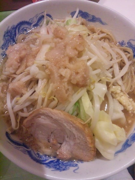 「ラーメン大盛750円」@ジャンクガレッジ イオンレイクタウンmori店の写真