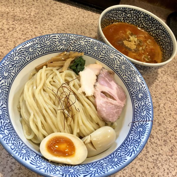 「【限定】海老とトマトのつけ蕎麦￥850」@麺処 かつ善の写真